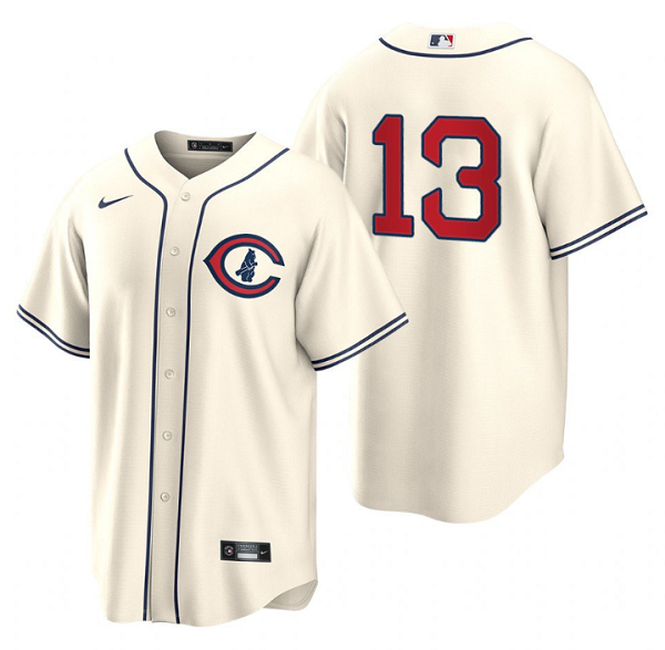 Men's Chicago Cubs #13 David Bote 2022 Cream Field of Dreams Cool Base Stitched Baseball Jersey Men's Chicago Cubs #13 David Bote 2022 Cream Field of Dreams Cool Base Stitched Baseball Jersey